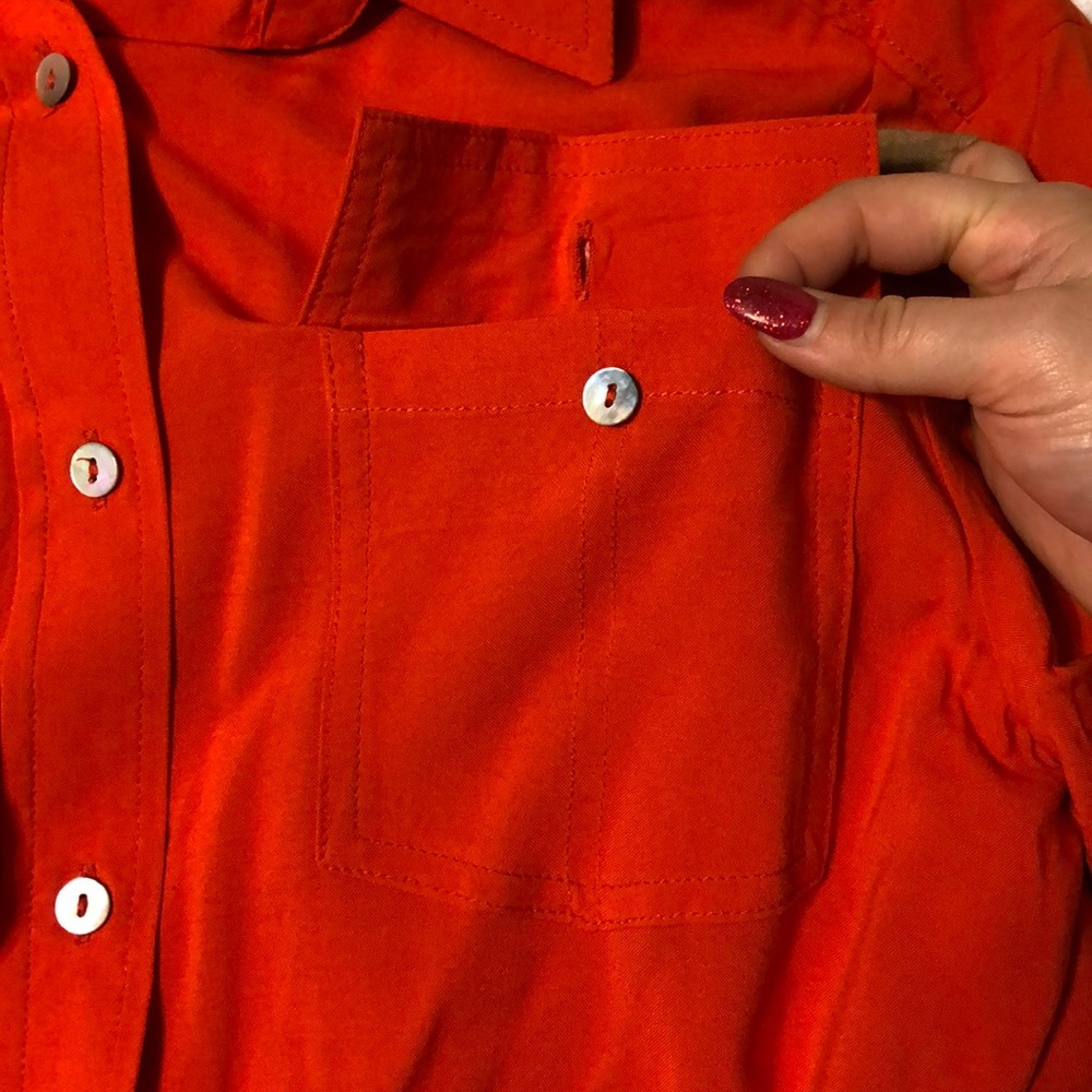 Orange button down - Picture 5 of 6